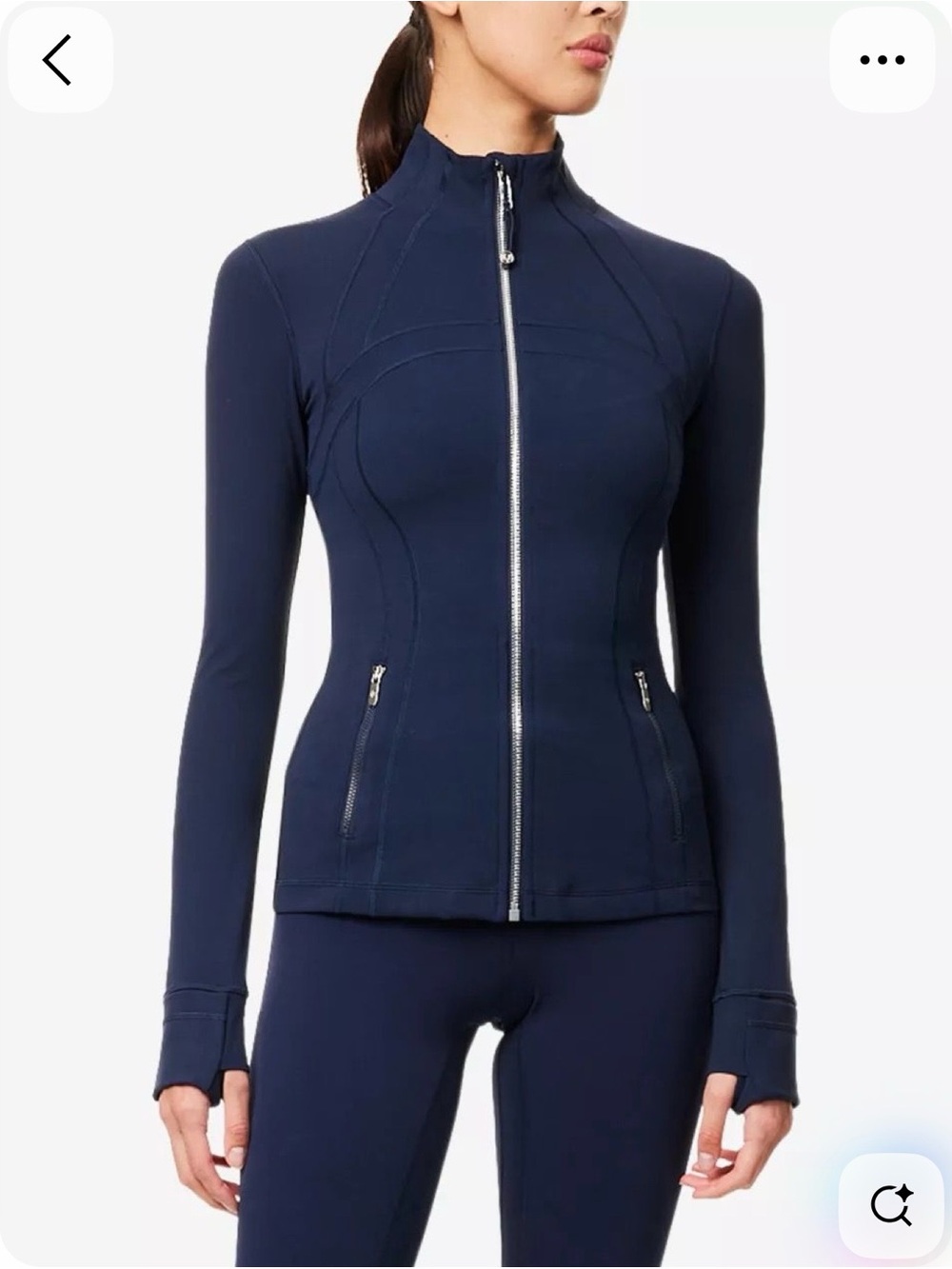lululemon athletica Navy Full-Zip Sculpting Jacket
